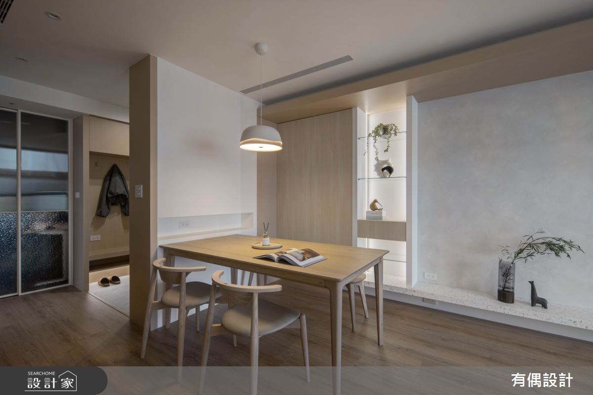 23坪新成屋(5年以下)＿日式簡約風玄關餐廳案例圖片＿有偶室內裝修股份有限公司＿有偶_柔境之7