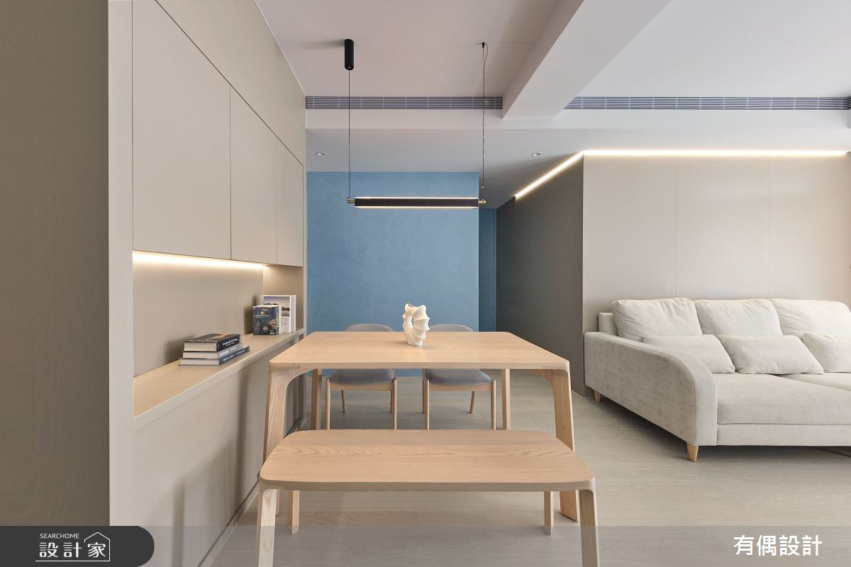 20坪新成屋(5年以下)＿現代簡約微北歐風客廳餐廳案例圖片＿有偶室內裝修股份有限公司＿有偶_暮海之3