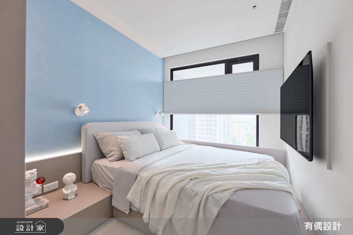 20坪新成屋(5年以下)＿現代簡約微北歐風臥室案例圖片＿有偶室內裝修股份有限公司＿有偶_暮海之9