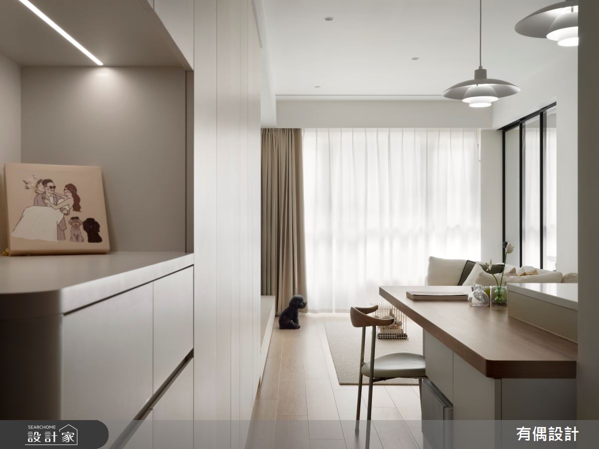 15坪新成屋(5年以下)＿現代奶油風玄關餐廳案例圖片＿有偶室內裝修股份有限公司＿有偶_浮光聚所之2