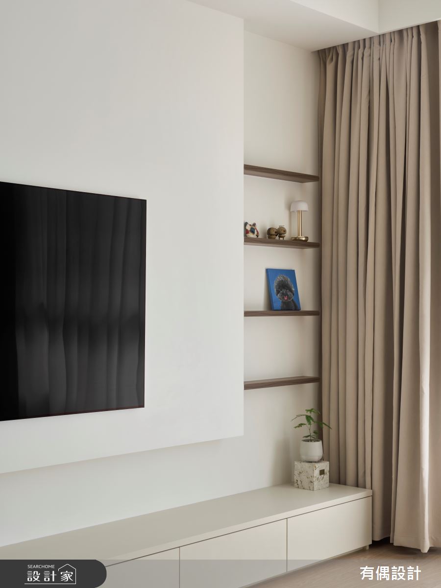 15坪新成屋(5年以下)＿現代奶油風客廳案例圖片＿有偶室內裝修股份有限公司＿有偶_浮光聚所之8