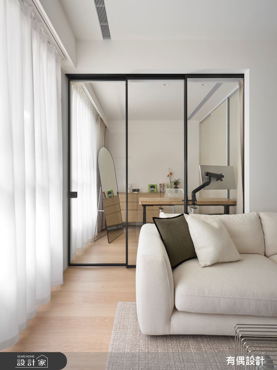 15坪新成屋(5年以下)＿現代奶油風客廳書房案例圖片＿有偶室內裝修股份有限公司＿有偶_浮光聚所之16