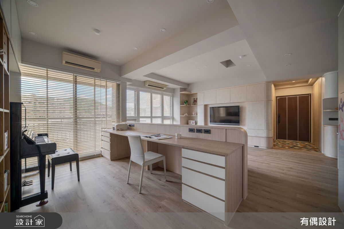30坪中古屋(5~15年)＿北歐鄉村簡約風書房工作區案例圖片＿有偶室內裝修股份有限公司＿有偶_沐光之3
