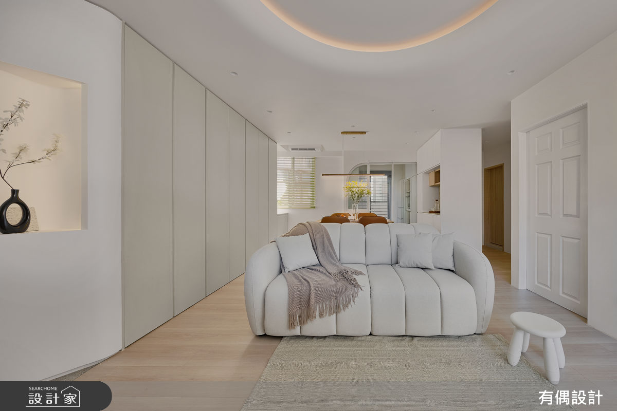 25坪老屋(31~40年)＿現代簡約風客廳案例圖片＿有偶室內裝修股份有限公司＿有偶_日暮之1