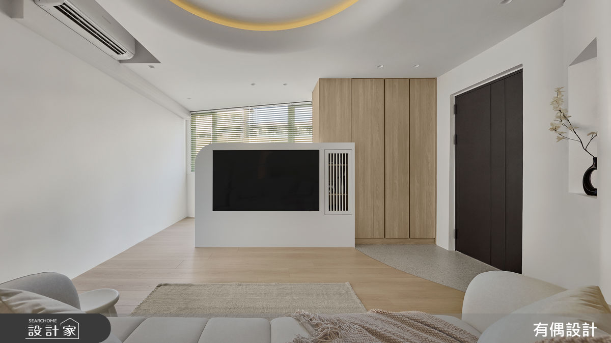 25坪老屋(31~40年)＿現代簡約風玄關客廳案例圖片＿有偶室內裝修股份有限公司＿有偶_日暮之3