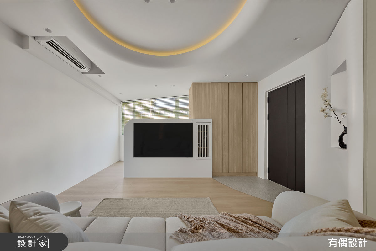 25坪老屋(31~40年)＿現代簡約風玄關客廳案例圖片＿有偶室內裝修股份有限公司＿有偶_日暮之4