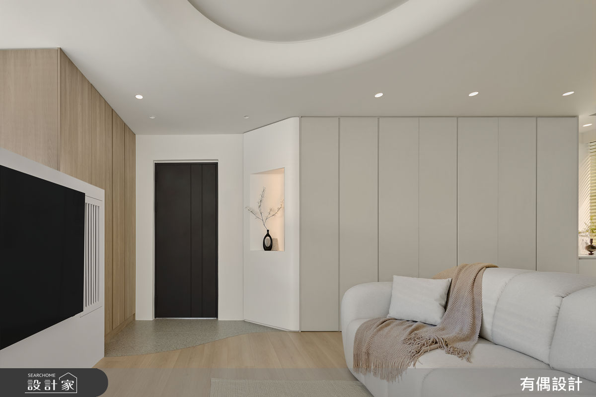 25坪老屋(31~40年)＿現代簡約風玄關客廳案例圖片＿有偶室內裝修股份有限公司＿有偶_日暮之5