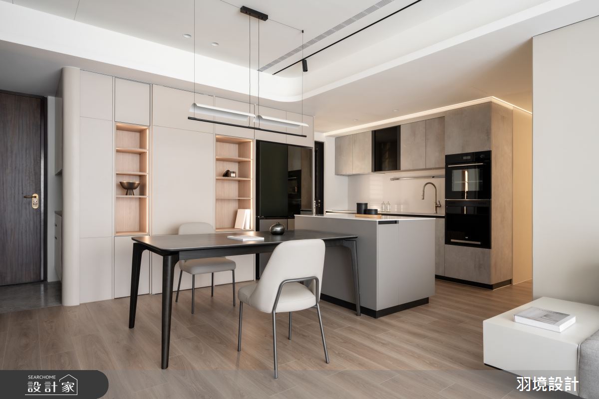 51坪新成屋(5年以下)＿現代風玄關餐廳廚房中島案例圖片＿羽境設計＿羽境_01之9