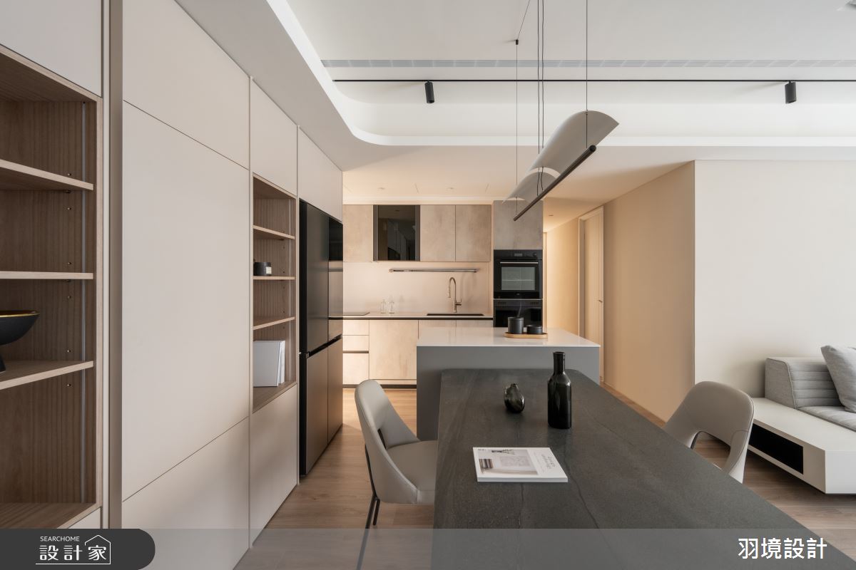 51坪新成屋(5年以下)＿現代風餐廳廚房中島案例圖片＿羽境設計＿羽境_01之11