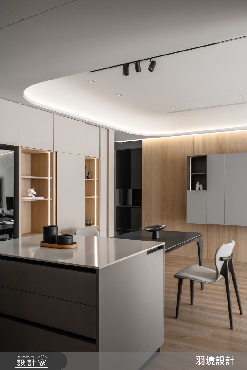 58坪新成屋(5年以下)＿現代風玄關餐廳中島案例圖片＿羽境設計＿羽境_03之14