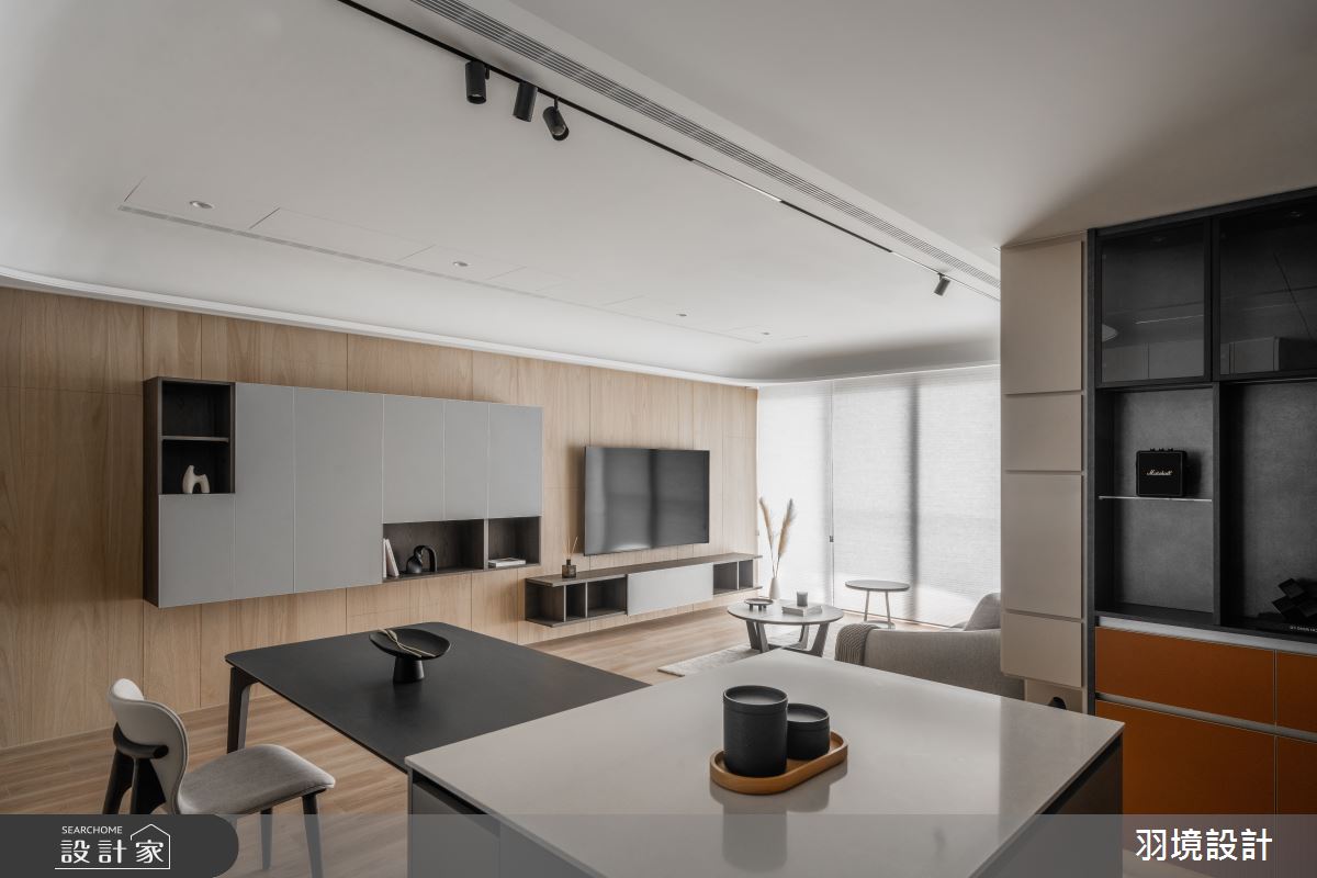 58坪新成屋(5年以下)＿現代風客廳餐廳中島案例圖片＿羽境設計＿羽境_03之16