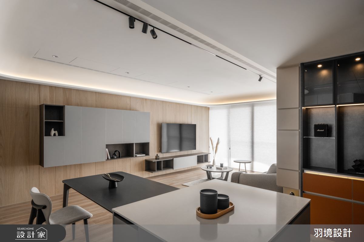 58坪新成屋(5年以下)＿現代風客廳餐廳中島案例圖片＿羽境設計＿羽境_03之17