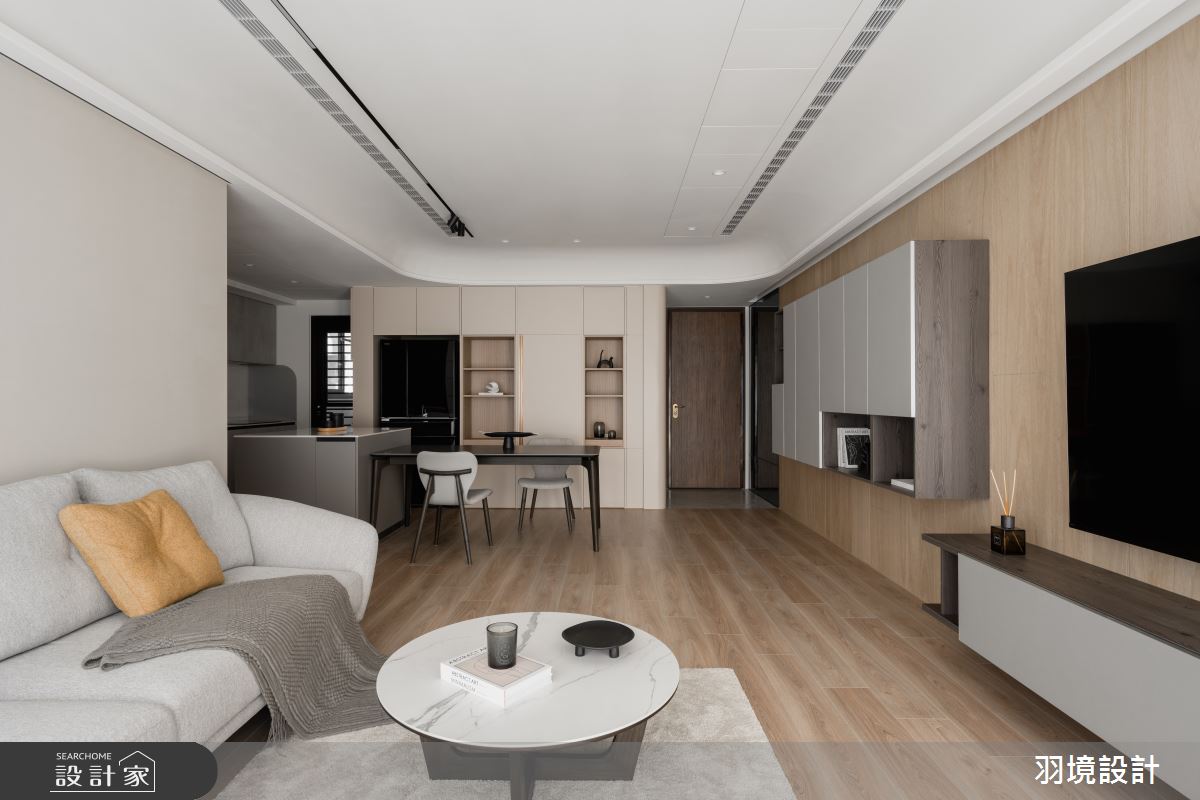 58坪新成屋(5年以下)＿現代風玄關客廳餐廳中島案例圖片＿羽境設計＿羽境_03之22