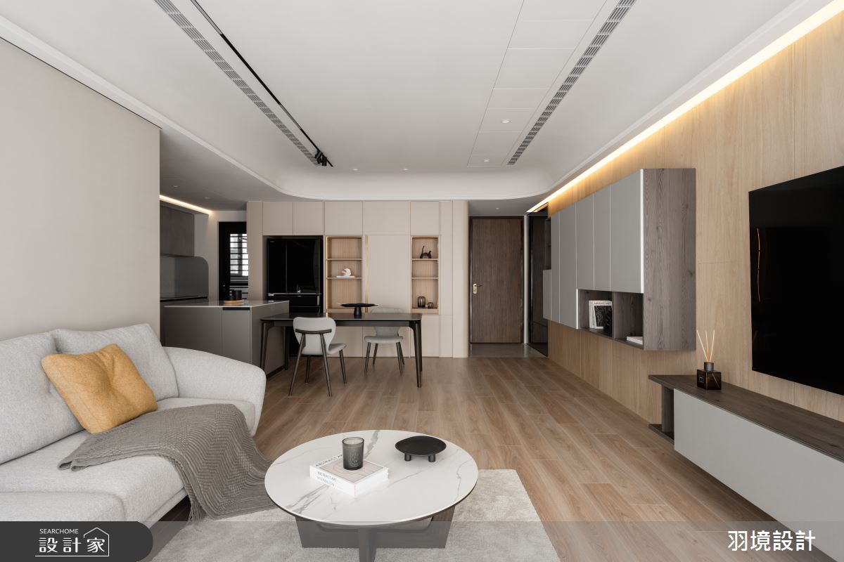 58坪新成屋(5年以下)＿現代風玄關客廳餐廳中島案例圖片＿羽境設計＿羽境_03之23