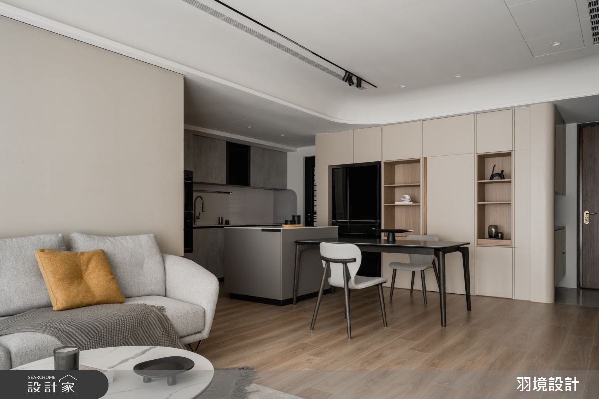 58坪新成屋(5年以下)＿現代風客廳餐廳廚房中島案例圖片＿羽境設計＿羽境_03之24