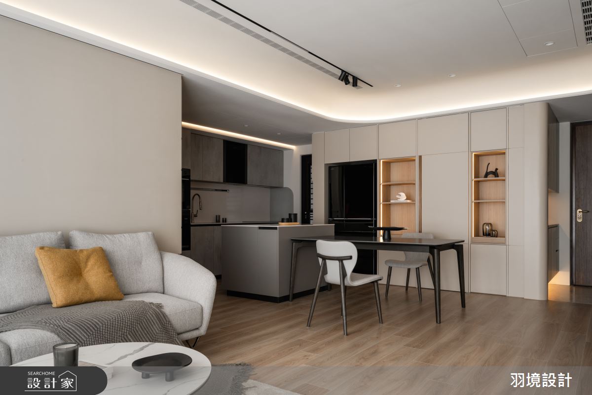 58坪新成屋(5年以下)＿現代風客廳餐廳廚房中島案例圖片＿羽境設計＿羽境_03之25