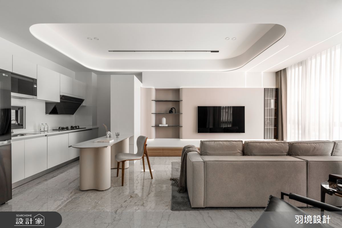 65坪新成屋(5年以下)＿現代風客廳餐廳廚房中島案例圖片＿羽境設計＿羽境_06之7