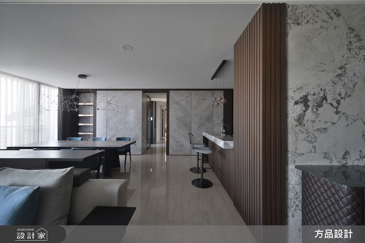 55坪新成屋(5年以下)＿奢華風客廳餐廳吧檯中島案例圖片＿方品空間設計＿方品_31之1