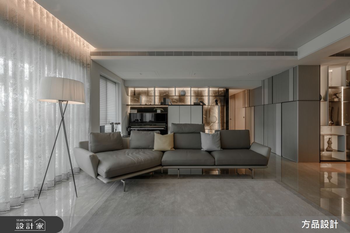 50坪新成屋(5年以下)＿現代混搭風客廳案例圖片＿方品空間設計＿方品_35之2