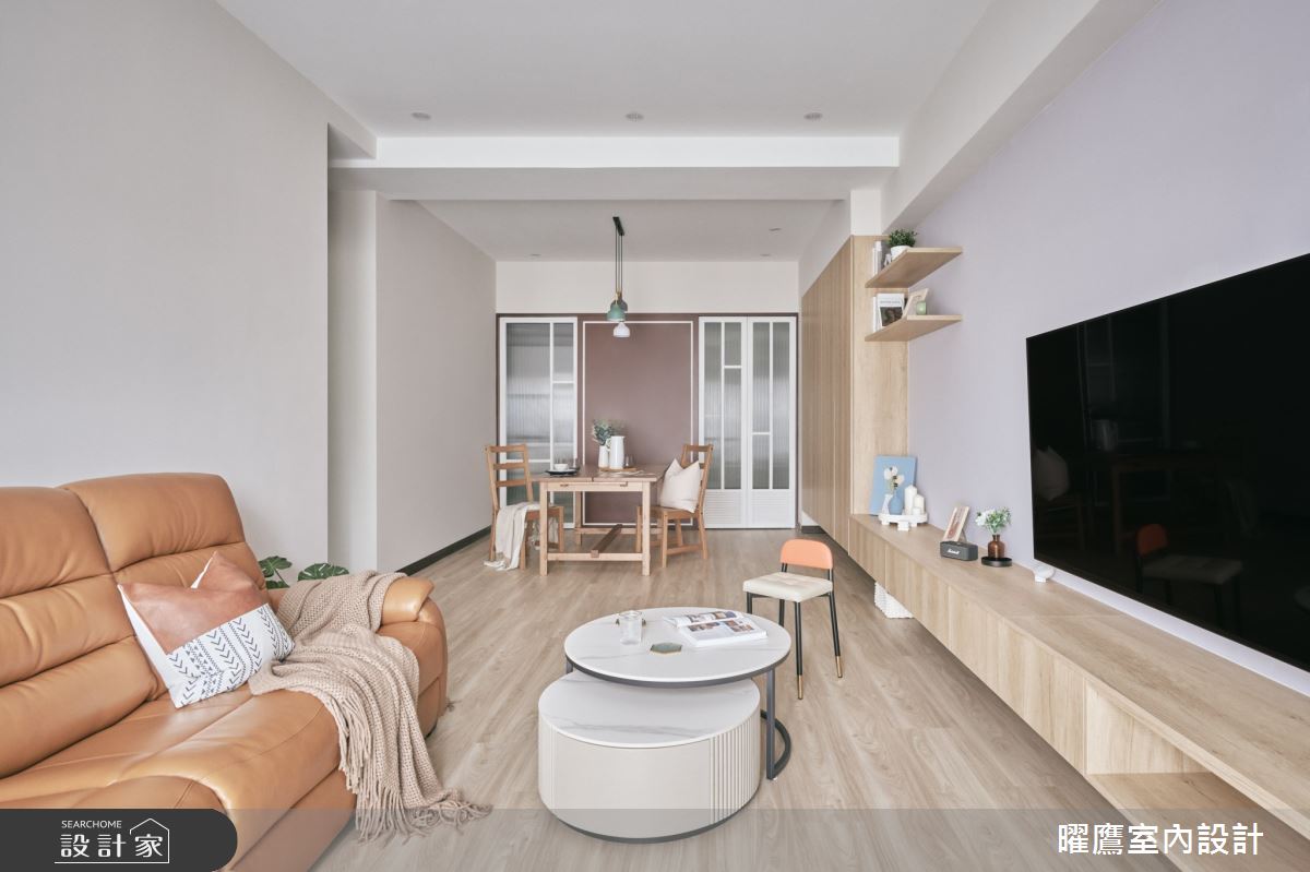 22坪新古屋(10年以下)＿北歐風客廳餐廳案例圖片＿曜鷹室內空間設計＿曜鷹_01龜山|遠雄文青|新成屋之5