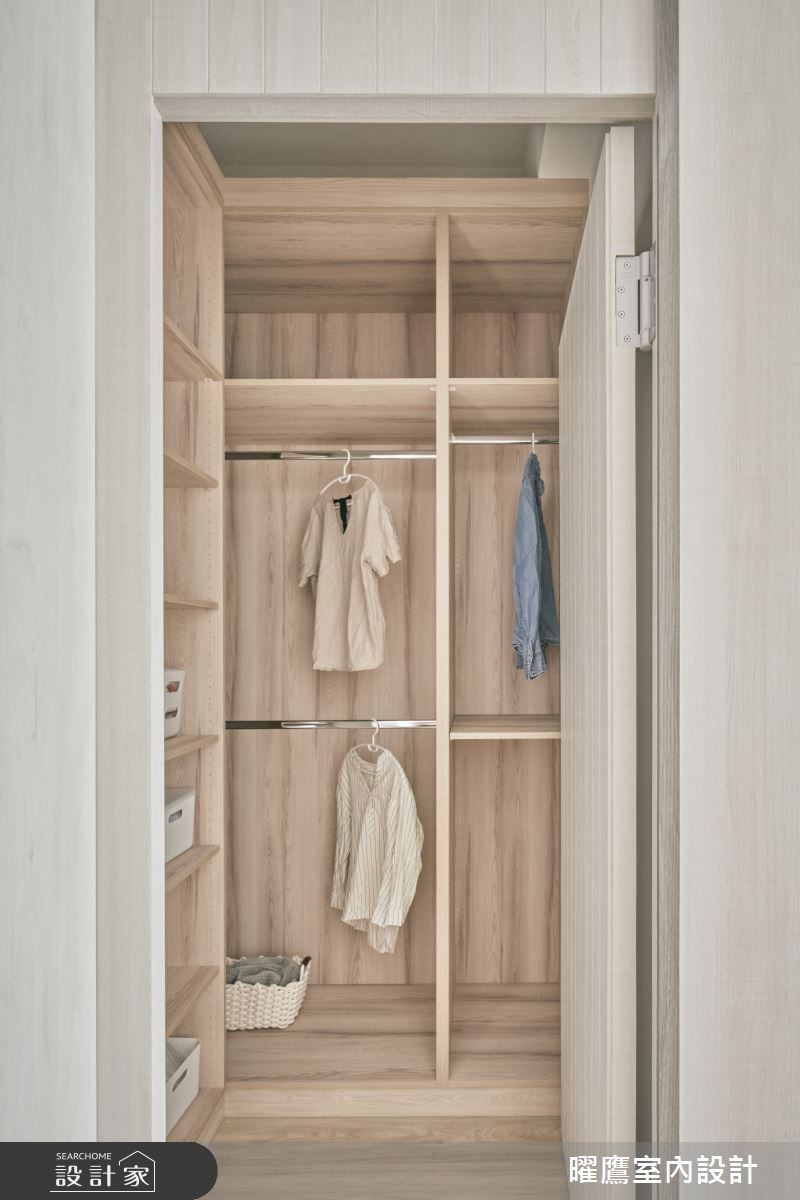22坪新古屋(10年以下)＿北歐風更衣間案例圖片＿曜鷹室內空間設計＿曜鷹_01龜山|遠雄文青|新成屋之12