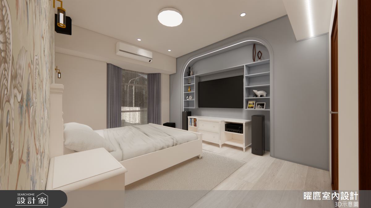 39坪老屋(16~30年)＿美式風臥室案例圖片＿曜鷹室內空間設計＿曜鷹_03桃園|麗寶藝術學院|老屋翻新之35