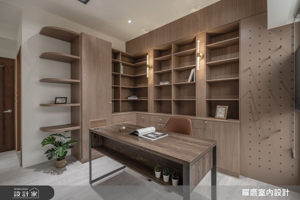 39坪老屋(16~30年)＿美式風書房工作區案例圖片＿曜鷹室內空間設計＿曜鷹_03桃園|麗寶藝術學院|老屋翻新之15
