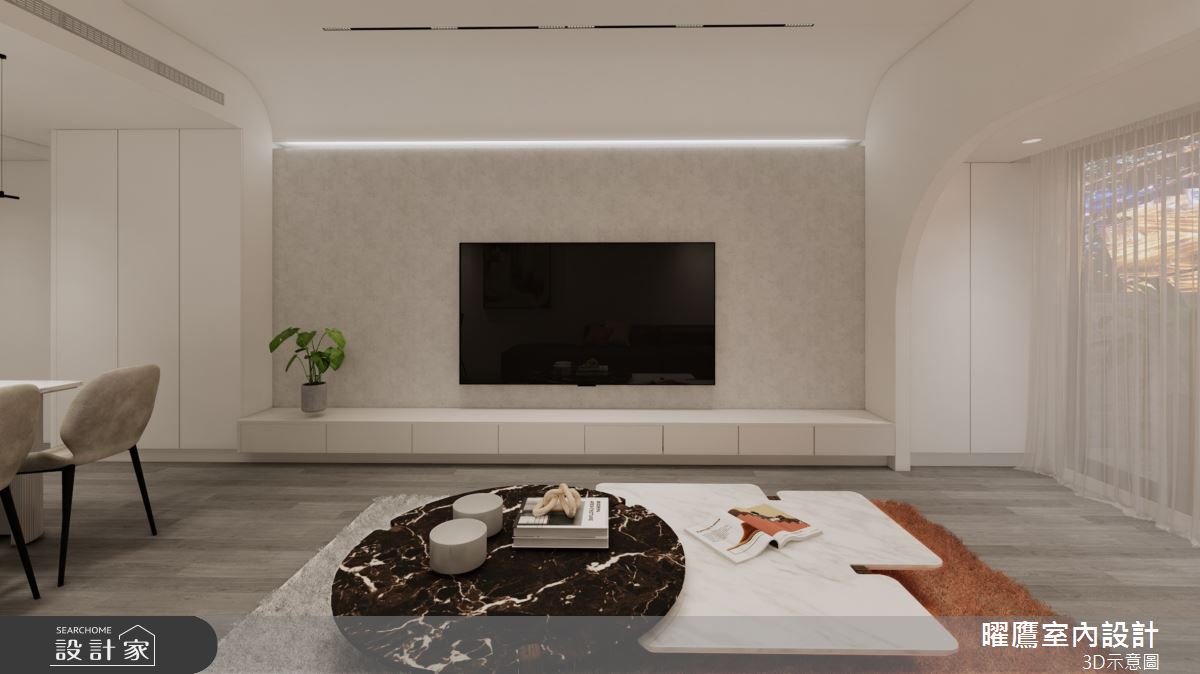 24坪新成屋(5年以下)＿北歐風客廳案例圖片＿曜鷹室內空間設計＿曜鷹_04北屯|鉅陞敦富花園|新成屋之4