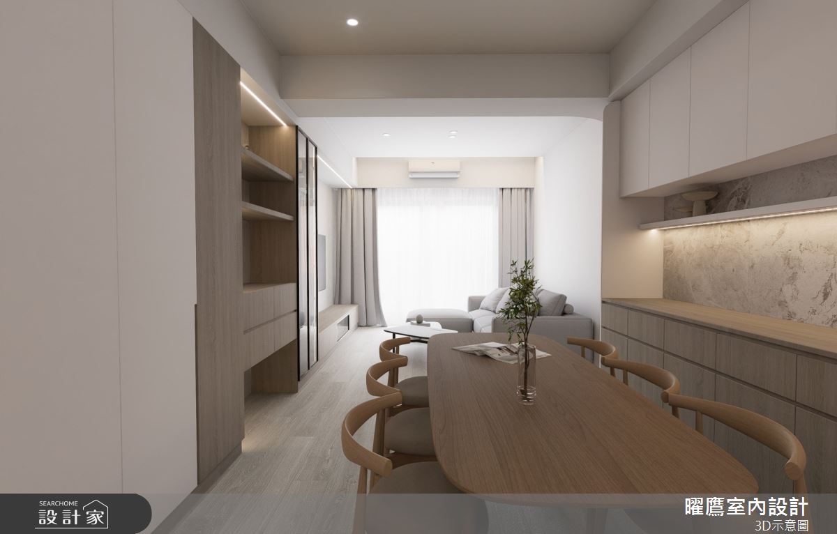 21坪預售屋＿北歐風客廳餐廳案例圖片＿曜鷹室內空間設計＿曜鷹_11大觀雲匯-鄭公館之6