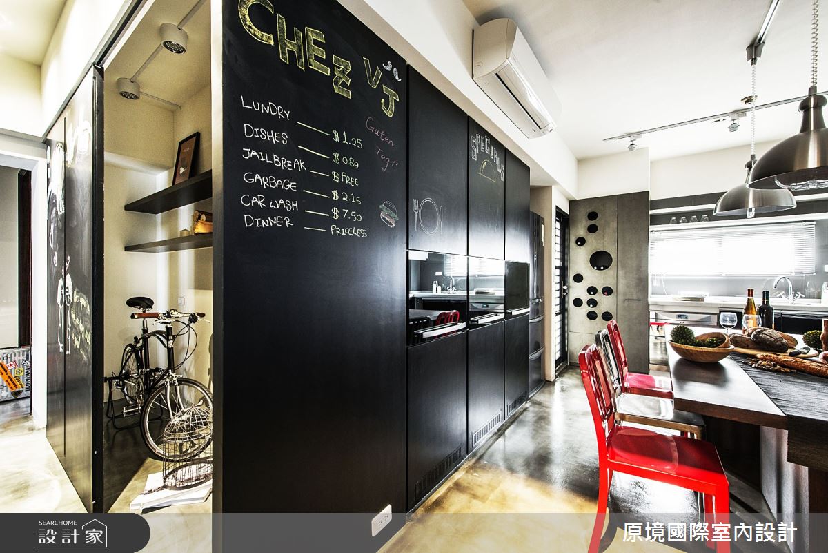 40坪老屋(16~30年)＿美式風餐廳廚房案例圖片＿原境國際室內設計＿原境_紐約生活之8