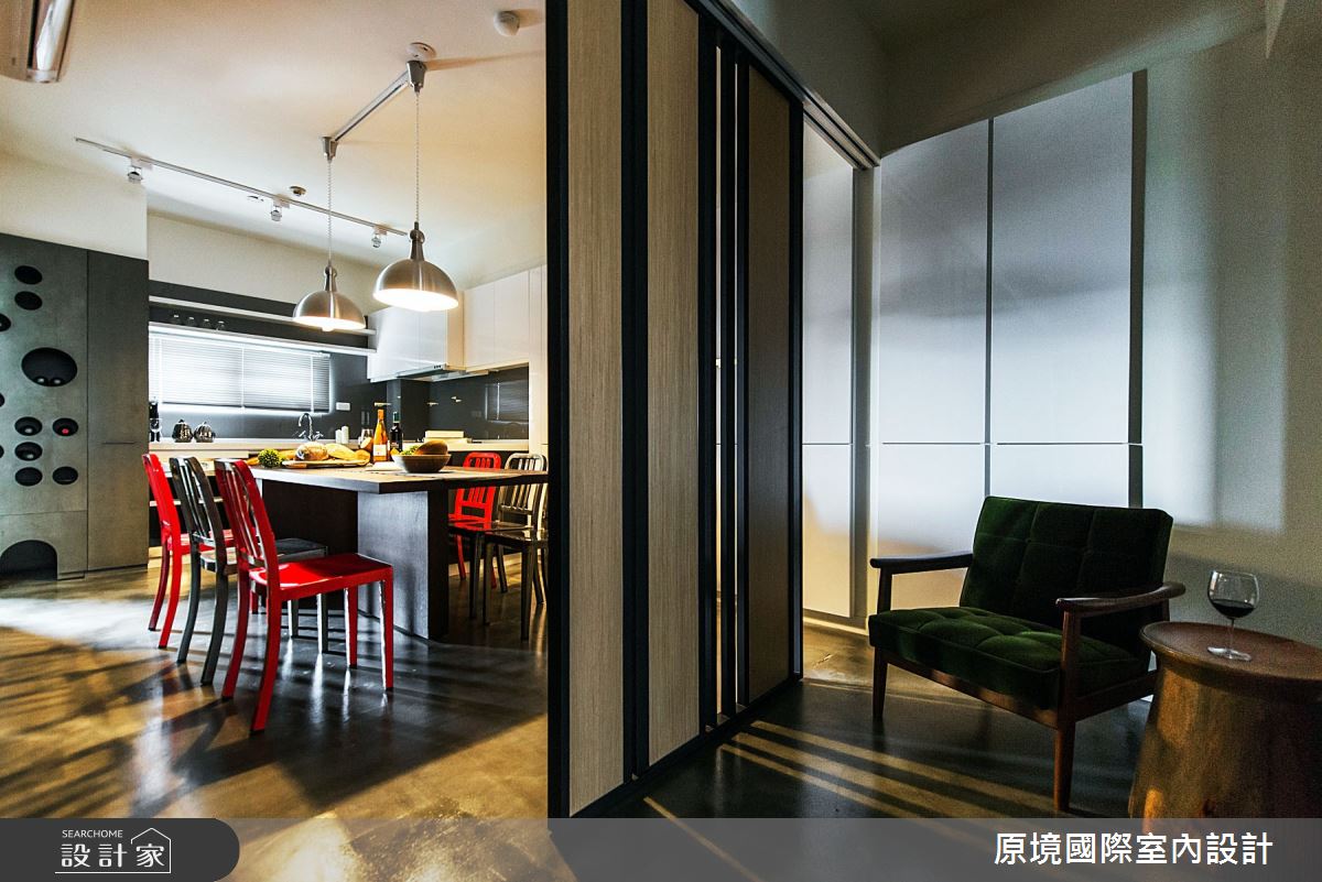 40坪老屋(16~30年)＿美式風餐廳廚房多功能室中島案例圖片＿原境國際室內設計＿原境_紐約生活之13