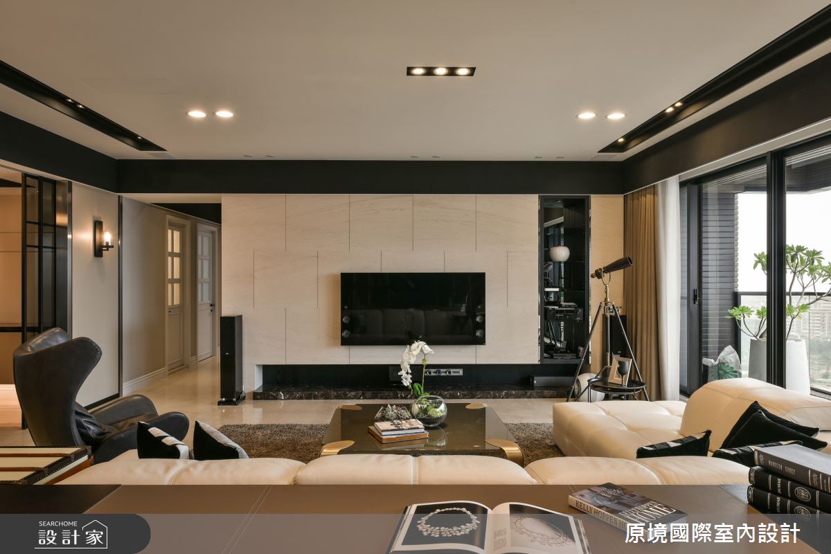 60坪新成屋(5年以下)＿美式風客廳書房案例圖片＿原境國際室內設計＿原境_悠然之1