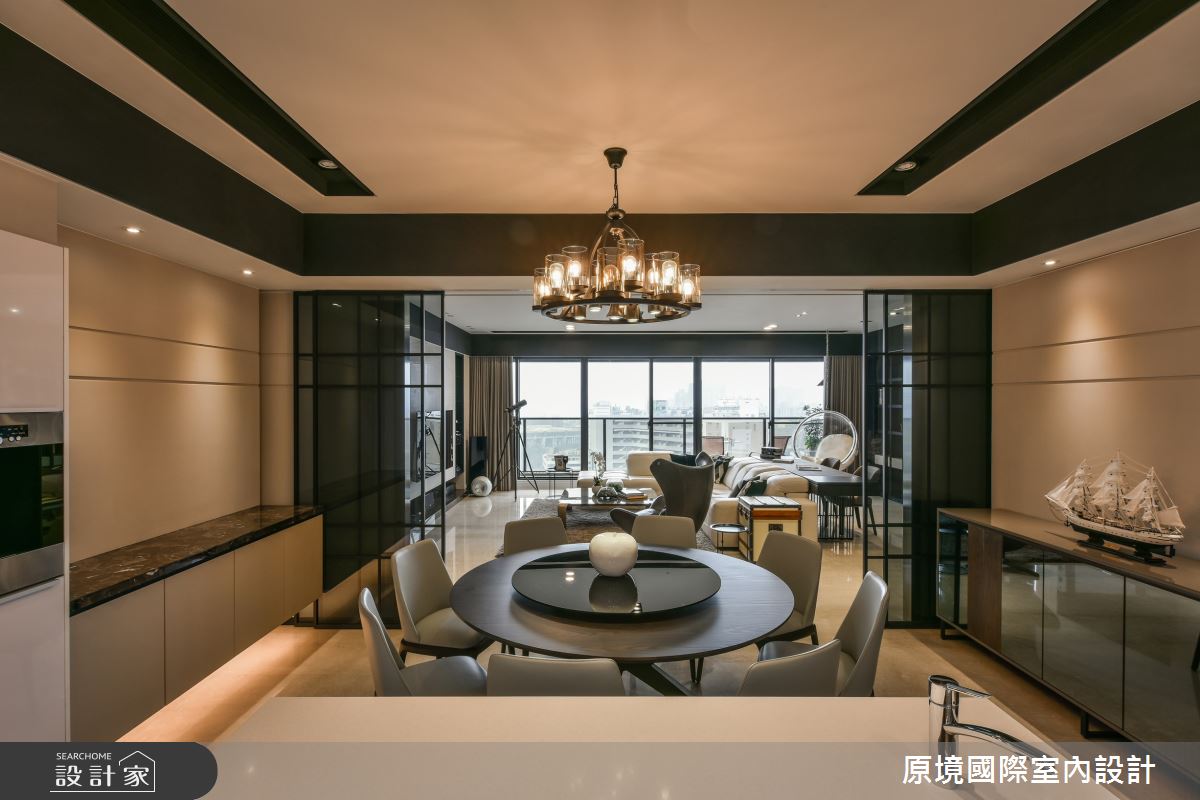 60坪新成屋(5年以下)＿美式風餐廳中島案例圖片＿原境國際室內設計＿原境_悠然之7