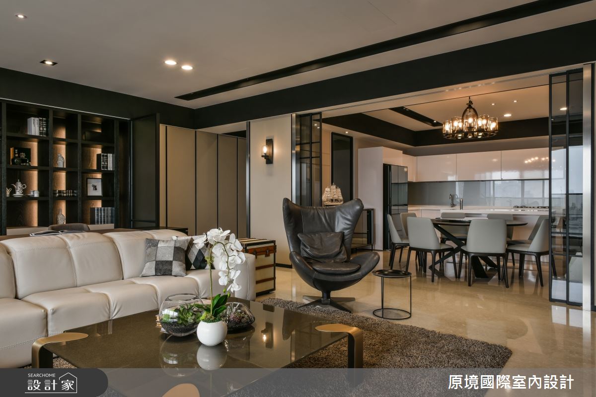 60坪新成屋(5年以下)＿美式風客廳餐廳廚房中島案例圖片＿原境國際室內設計＿原境_悠然之6