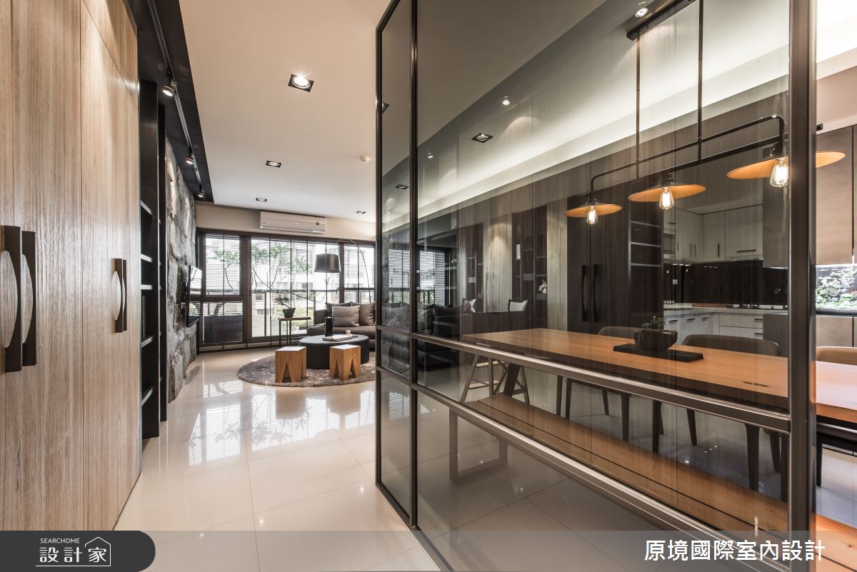 36坪中古屋(5~15年)＿現代風玄關客廳餐廳廚房案例圖片＿原境國際室內設計＿原境_樸韻之1