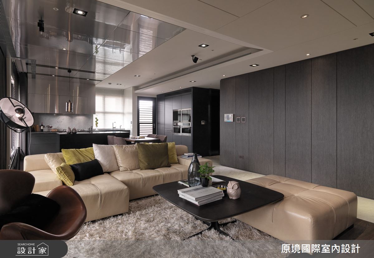 70坪中古屋(5~15年)＿現代風客廳餐廳廚房中島案例圖片＿原境國際室內設計＿原境_共生心鈦之2