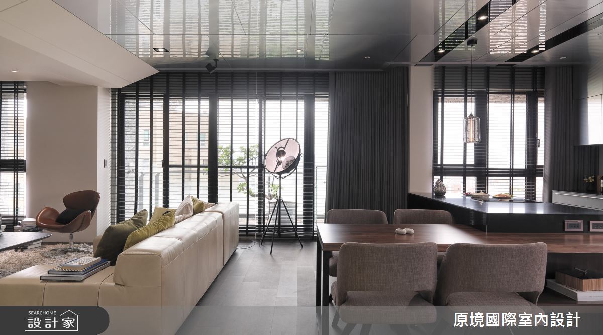 70坪中古屋(5~15年)＿現代風客廳餐廳廚房中島案例圖片＿原境國際室內設計＿原境_共生心鈦之4