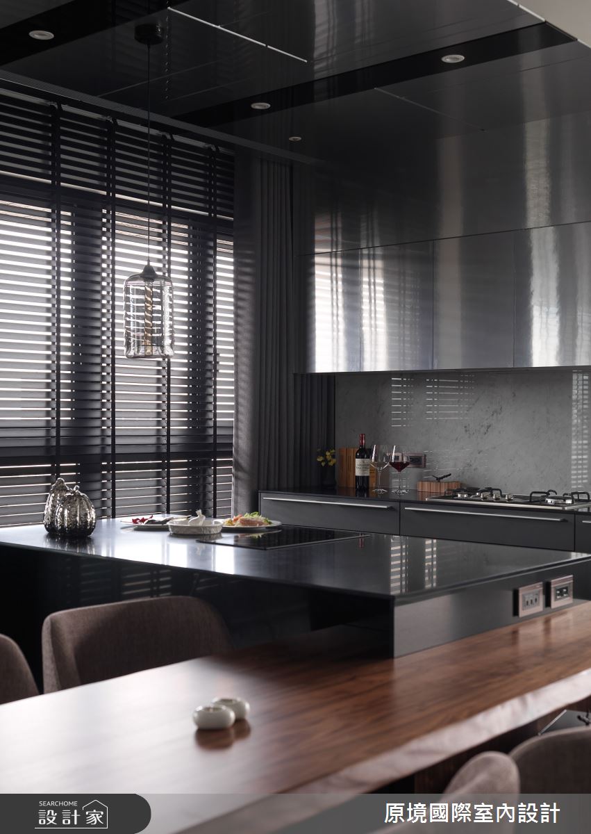 70坪中古屋(5~15年)＿現代風餐廳廚房中島案例圖片＿原境國際室內設計＿原境_共生心鈦之8