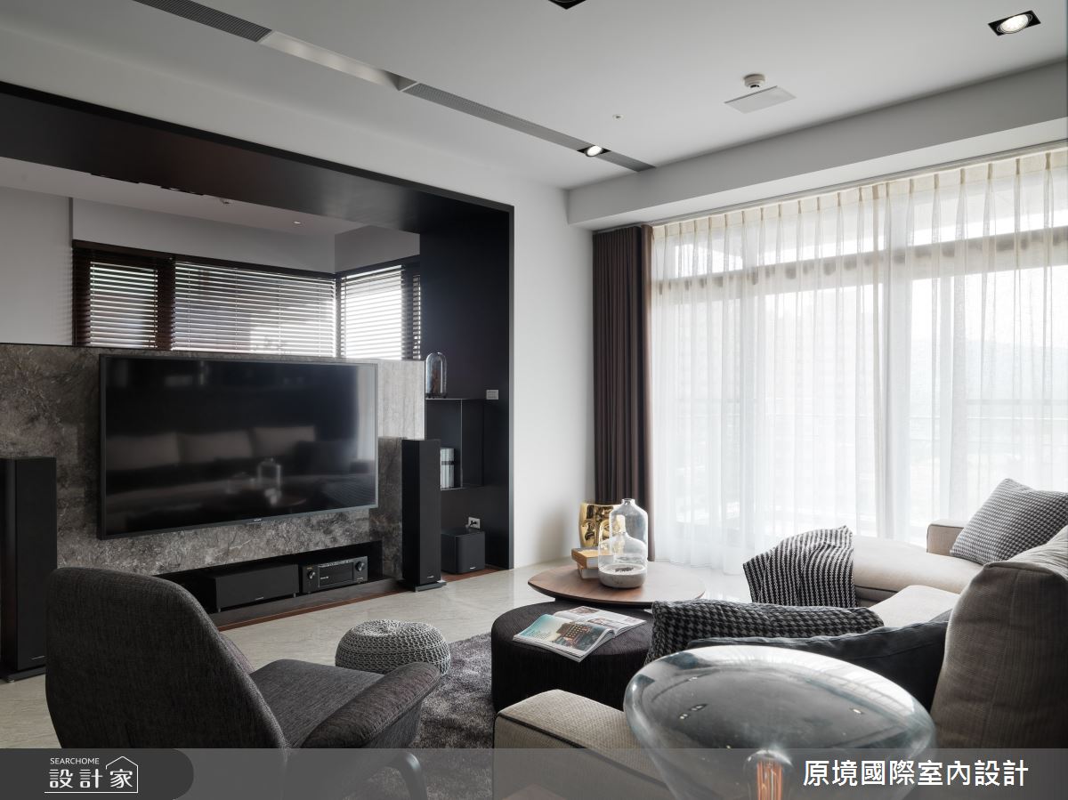 35坪新成屋(5年以下)＿現代風客廳案例圖片＿原境國際室內設計＿原境_謐居之1