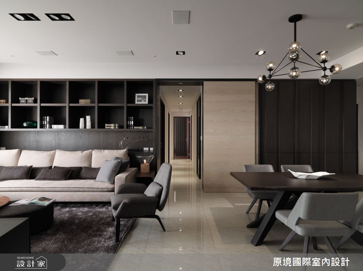 35坪新成屋(5年以下)＿現代風客廳餐廳走廊案例圖片＿原境國際室內設計＿原境_謐居之4