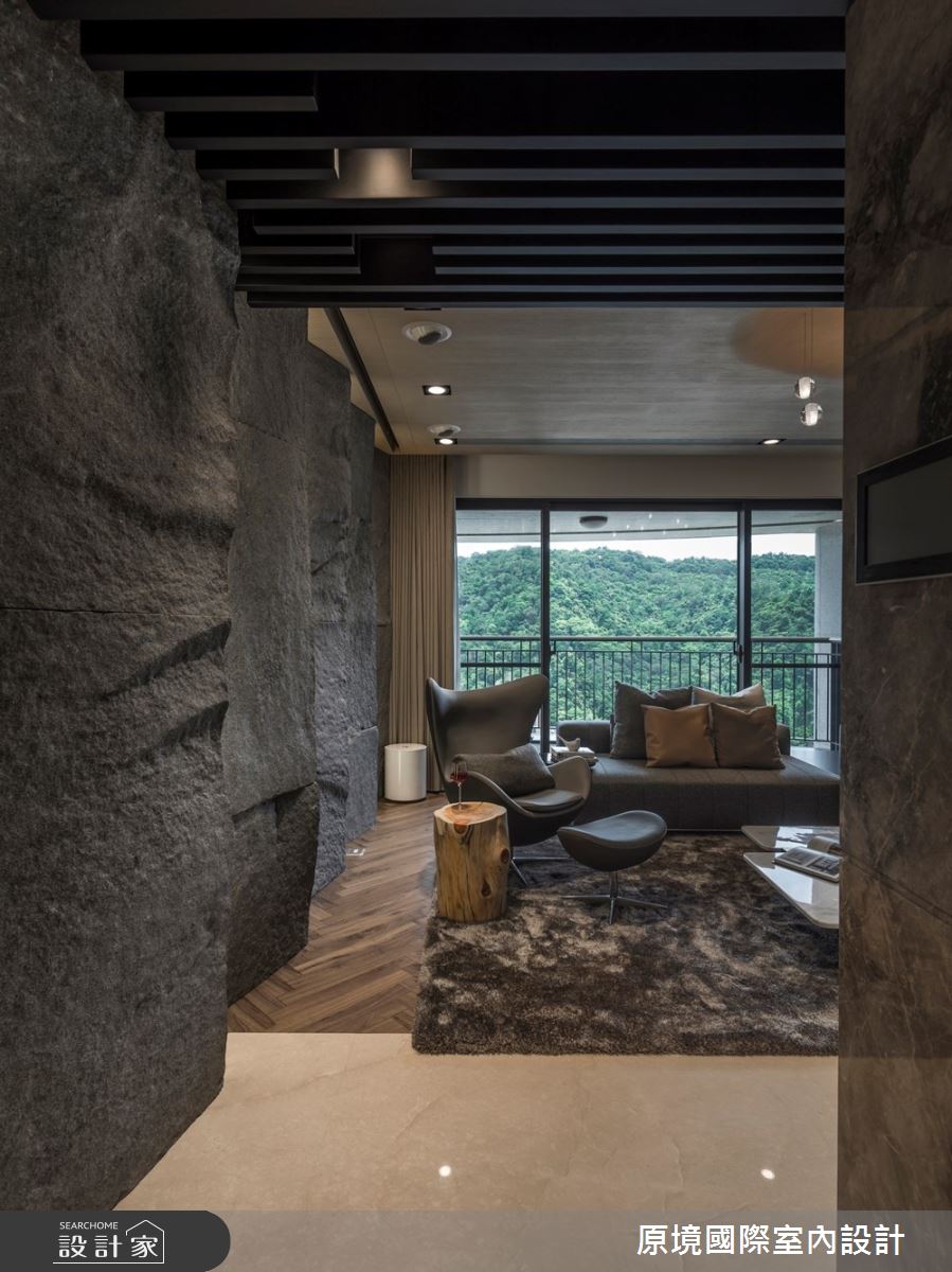50坪新成屋(5年以下)＿現代風玄關客廳案例圖片＿原境國際室內設計＿原境_與自然共舞之2