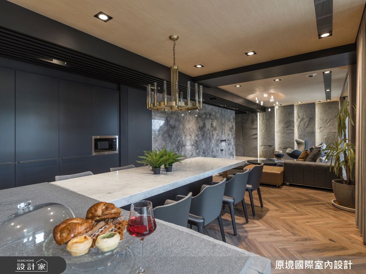 50坪新成屋(5年以下)＿現代風客廳餐廳中島案例圖片＿原境國際室內設計＿原境_與自然共舞之12