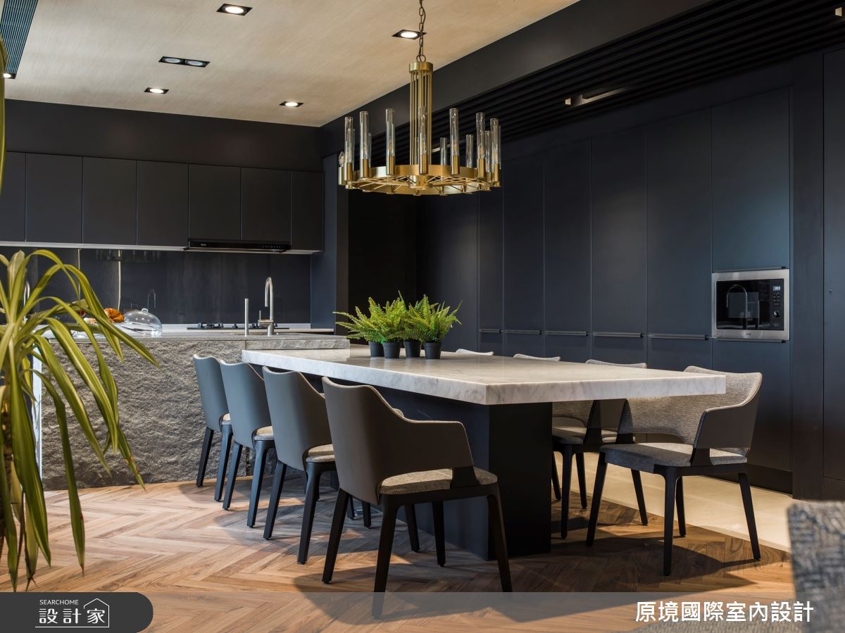 50坪新成屋(5年以下)＿現代風餐廳廚房中島案例圖片＿原境國際室內設計＿原境_與自然共舞之6
