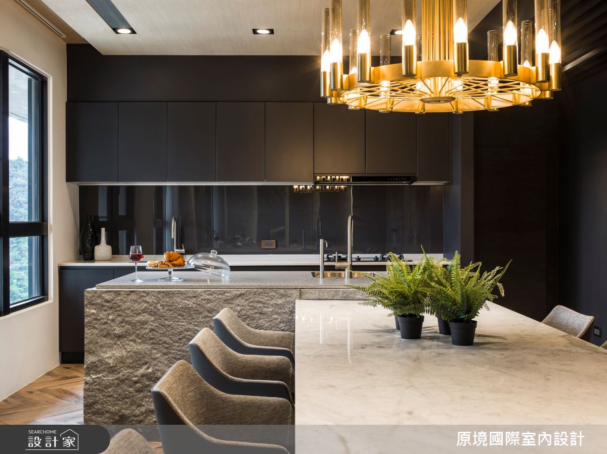 50坪新成屋(5年以下)＿現代風餐廳廚房中島案例圖片＿原境國際室內設計＿原境_與自然共舞之13