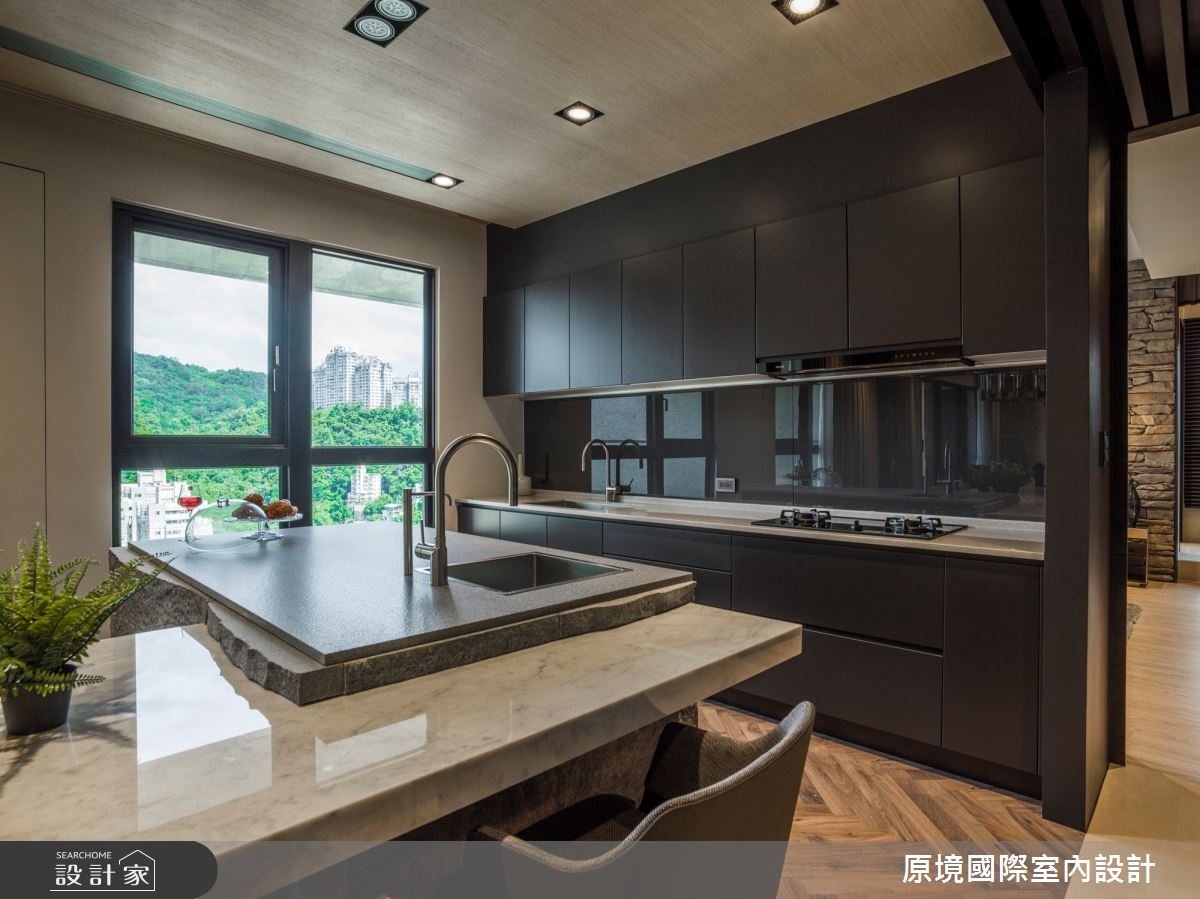 50坪新成屋(5年以下)＿現代風餐廳廚房中島案例圖片＿原境國際室內設計＿原境_與自然共舞之14