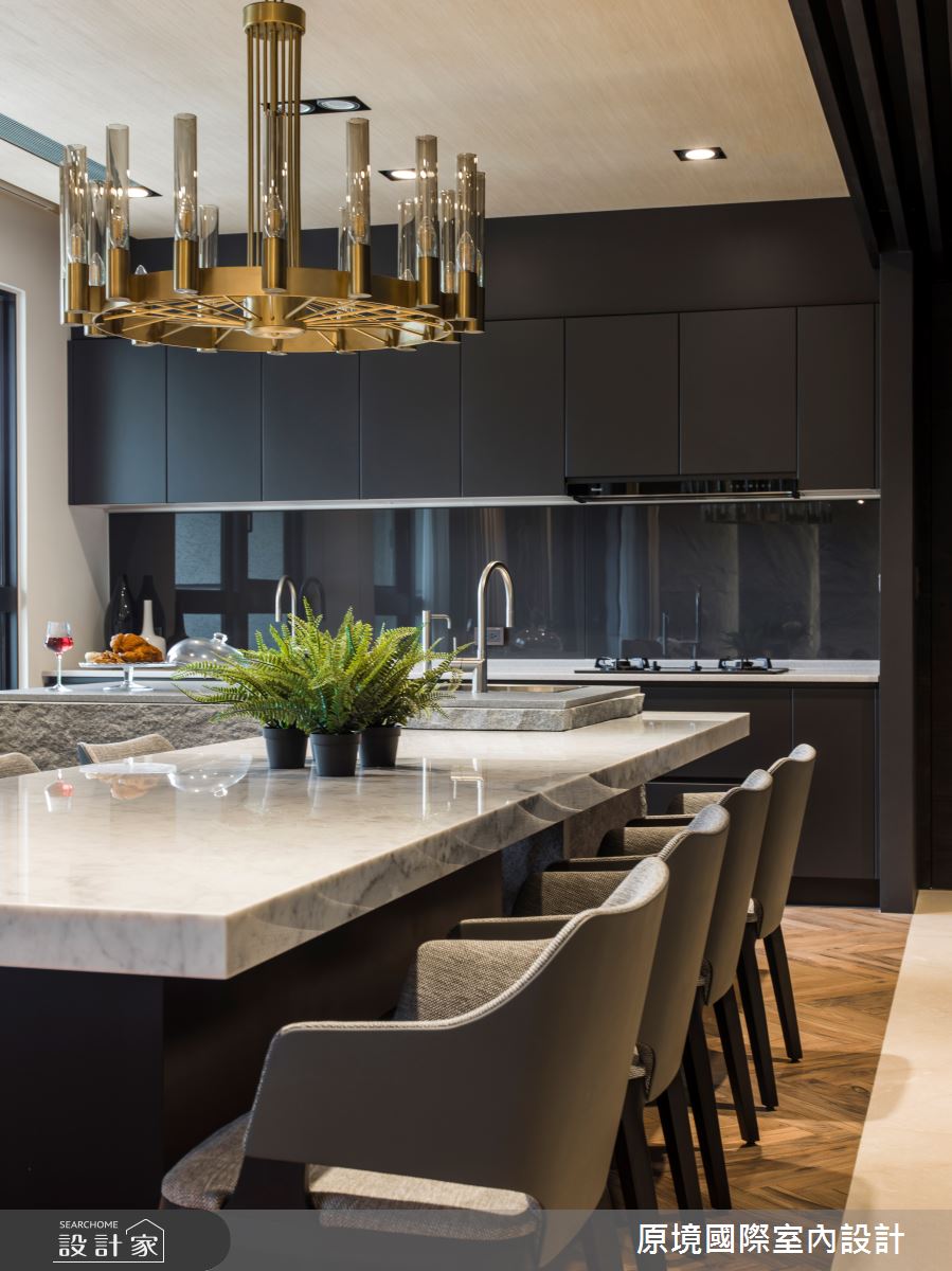 50坪新成屋(5年以下)＿現代風餐廳廚房中島案例圖片＿原境國際室內設計＿原境_與自然共舞之8