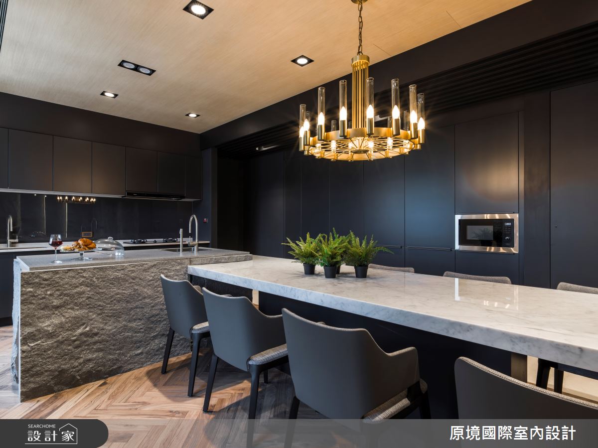 50坪新成屋(5年以下)＿現代風餐廳廚房中島案例圖片＿原境國際室內設計＿原境_與自然共舞之7