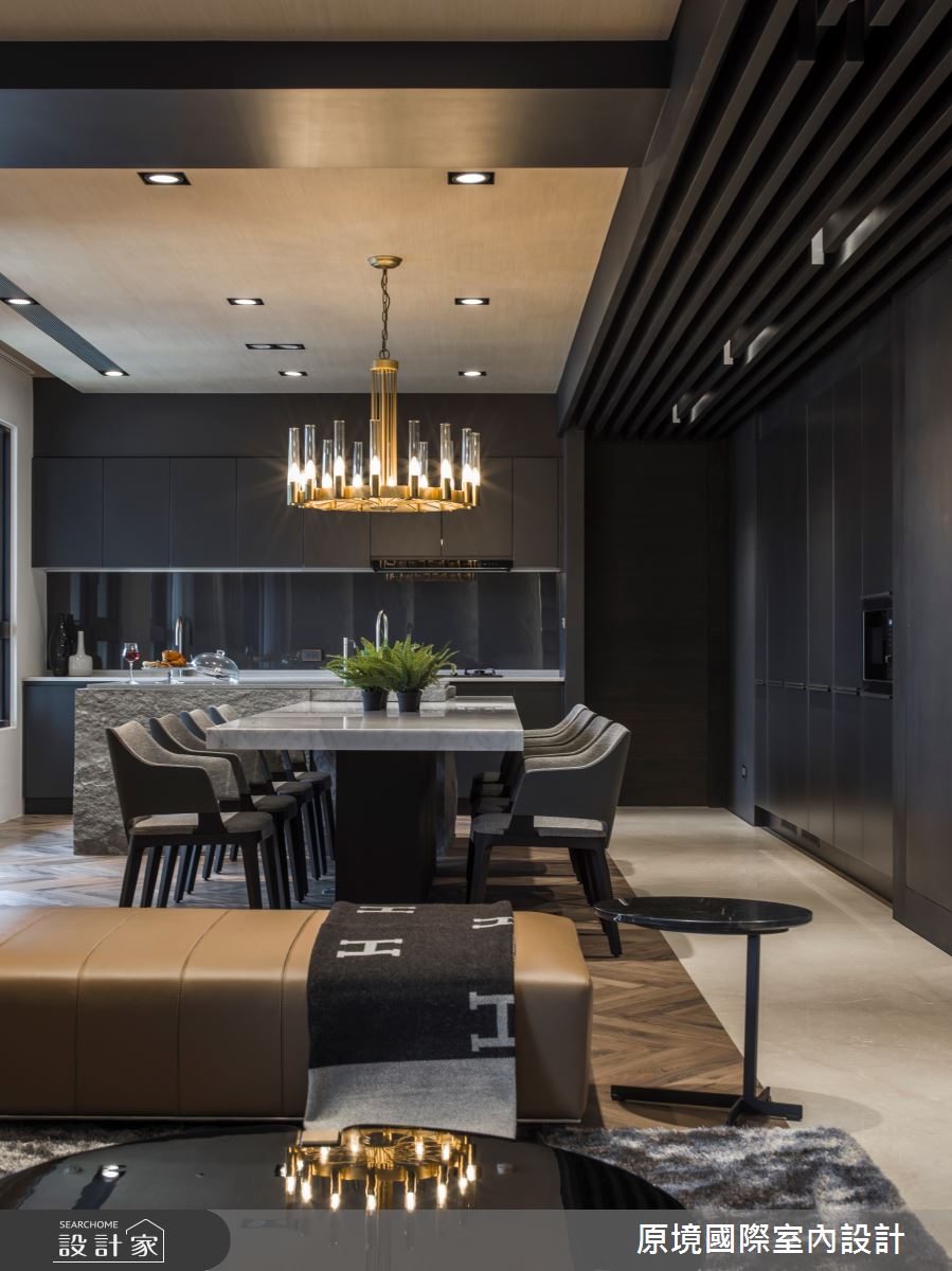 50坪新成屋(5年以下)＿現代風客廳餐廳廚房中島案例圖片＿原境國際室內設計＿原境_與自然共舞之5