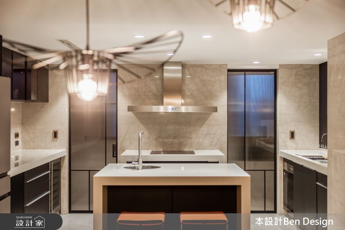 43坪中古屋(5~15年)＿輕奢現代風餐廳廚房中島案例圖片＿本設計＿本設計_01之6
