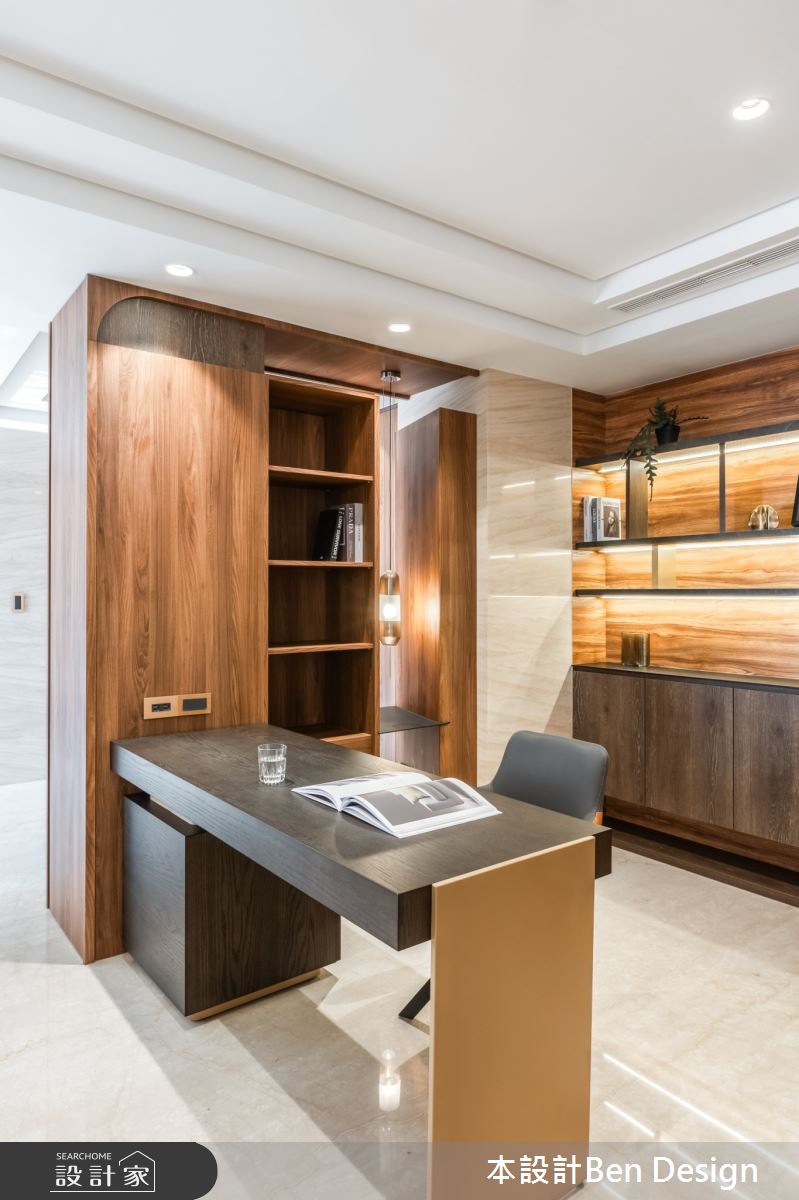 43坪中古屋(5~15年)＿輕奢現代風書房工作區案例圖片＿本設計＿本設計_01之11
